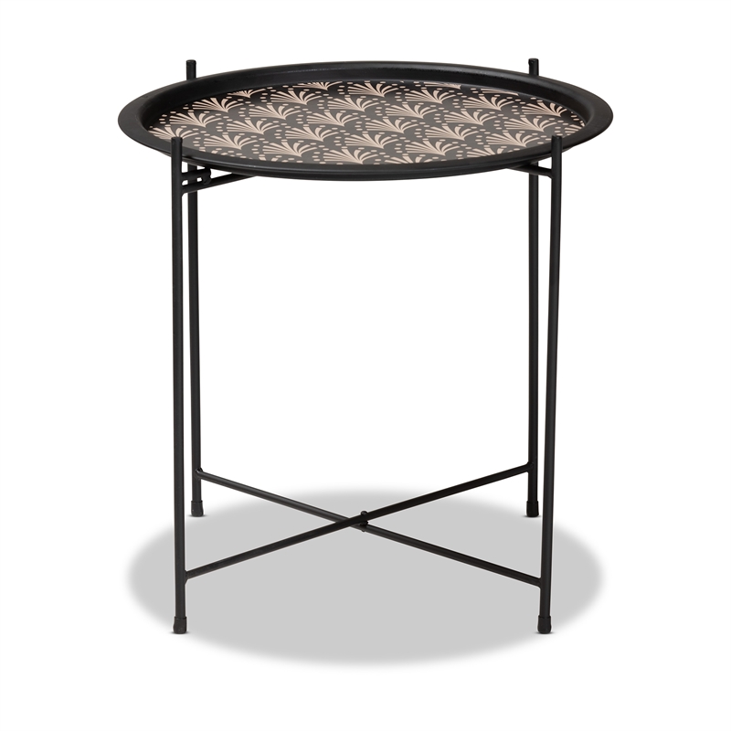 Baxton Studio Ivana Contemporary Black Metal Plant Stand