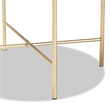 Baxton Studio Maddock Contemporary Gold Metal End Table with Marble Tabletop
