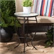 Baxton Studio Gaenor Contemporary Black Metal and Colored Ceramic Plant Stand