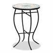 Baxton Studio Gaenor Contemporary Black Metal and Colored Ceramic Plant Stand