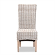 Baxton Studio Trianna Transitional Rattan and Natural Brown Wood Dining Chair