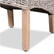 Baxton Studio Trianna Transitional Rattan and Natural Brown Wood Dining Chair