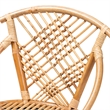 Baxton Studio Pro Modern  Brown Rattan and Black Metal 2-Piece Dining Chair Set
