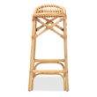 Baxton Studio Elgon Modern Bohemian Natural Brown Rattan Counter Stool