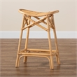 Baxton Studio Elgon Modern Bohemian Natural Brown Rattan Counter Stool