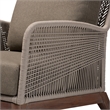 Baxton Studio Jennifer Gray Woven Rope Mahogany Accent Chair