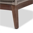 Baxton Studio Jennifer Gray Woven Rope Mahogany Accent Chair