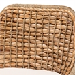 Baxton Studio Kyle Natural Brown Woven Rattan Dining Side Chair With Cushion