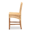Baxton Studio Moscow Brown Rattan and Walnut Brown Finished Wood Counter Stool