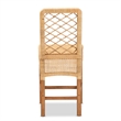 Baxton Studio Moscow Brown Rattan and Walnut Brown Finished Wood Counter Stool