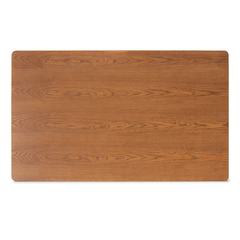 Baxton Studio Stewart Gray Velvet and Brown Wood 3-Piece Dining Nook Set