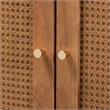 Baxton Studio Ramiel Ash Walnut Finished Wood and Rattan 1-Drawer Sideboard