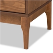 Baxton Studio Ramiel Ash Walnut Finished Wood and Rattan 1-Drawer Sideboard
