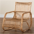 Baxton Studio Blanca Modern Bohemian Natural Rattan Accent Chair