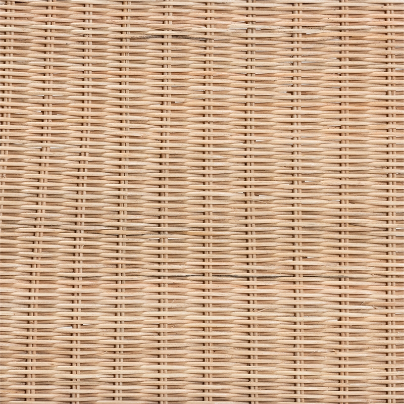 Baxton Studio Farica Modern Bohemian Natural Rattan And Mahogany Accent Bench