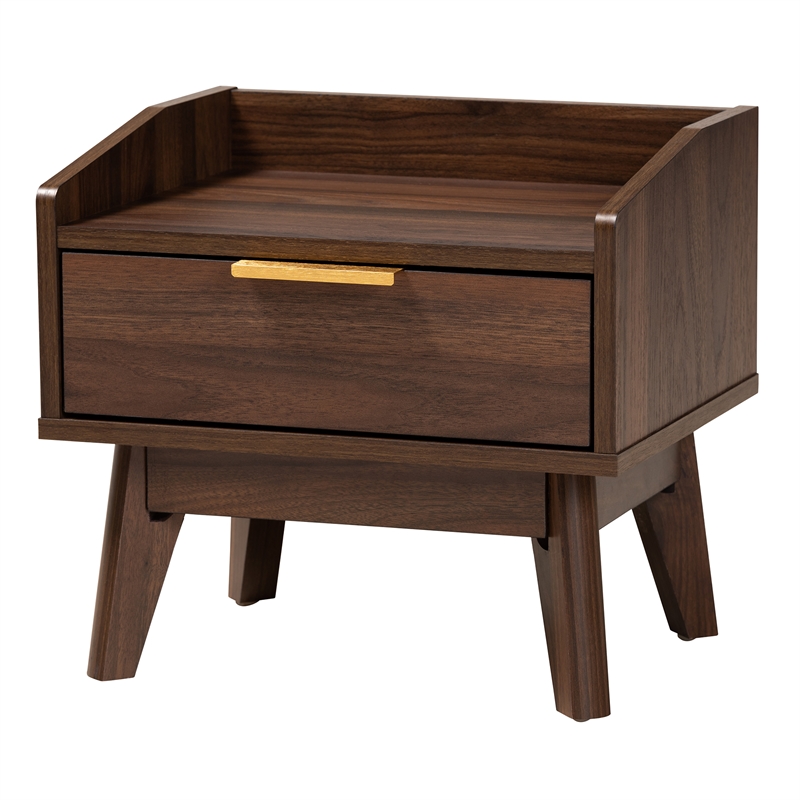 Baxton Studio Lena Walnut Brown Finished Wood 3-Piece Storage Set