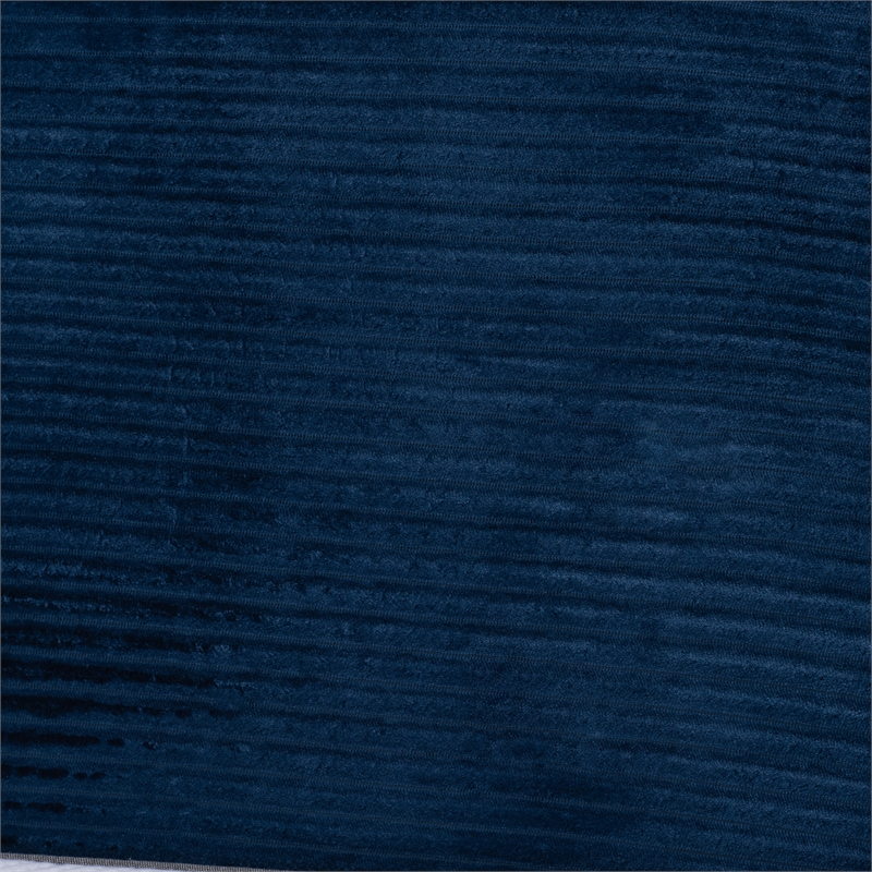 Baxton Studio Abberton Navy Blue Velvet and Gold Metal Queen Size Panel Bed