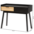 Baxton Studio Kalani Two-Tone Brown Wood 2-Drawer Console Table