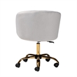 Baxton Studio Ravenna Grey Velvet Fabric and Gold Metal Swivel Office Chair