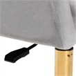 Baxton Studio Ravenna Grey Velvet Fabric and Gold Metal Swivel Office Chair