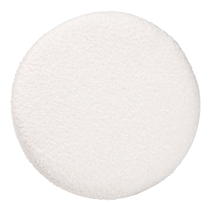 Baxton Studio Tori Modern and Contemporary Ivory Boucle Upholstered Ottoman