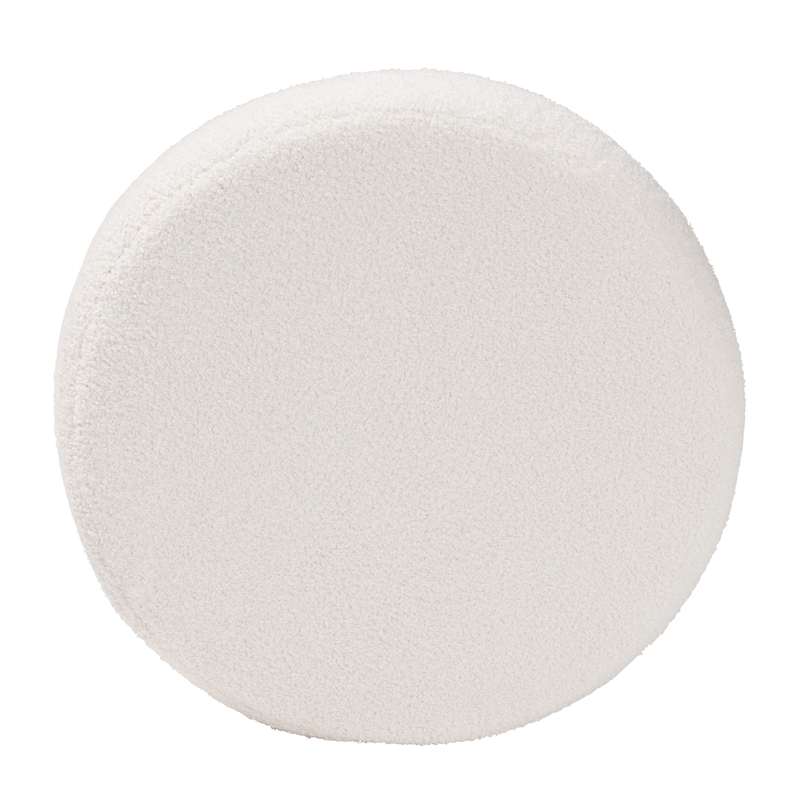 Baxton Studio Tabitha Ivory Boucle Upholstered Storage Ottoman