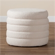 Baxton Studio Tabitha Ivory Boucle Upholstered Storage Ottoman