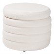 Baxton Studio Tabitha Ivory Boucle Upholstered Storage Ottoman