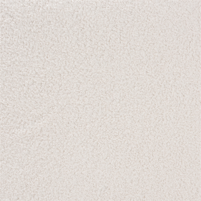 Baxton Studio Brielle Ivory Boucle Upholstered and Natural Brown Wood Ottoman