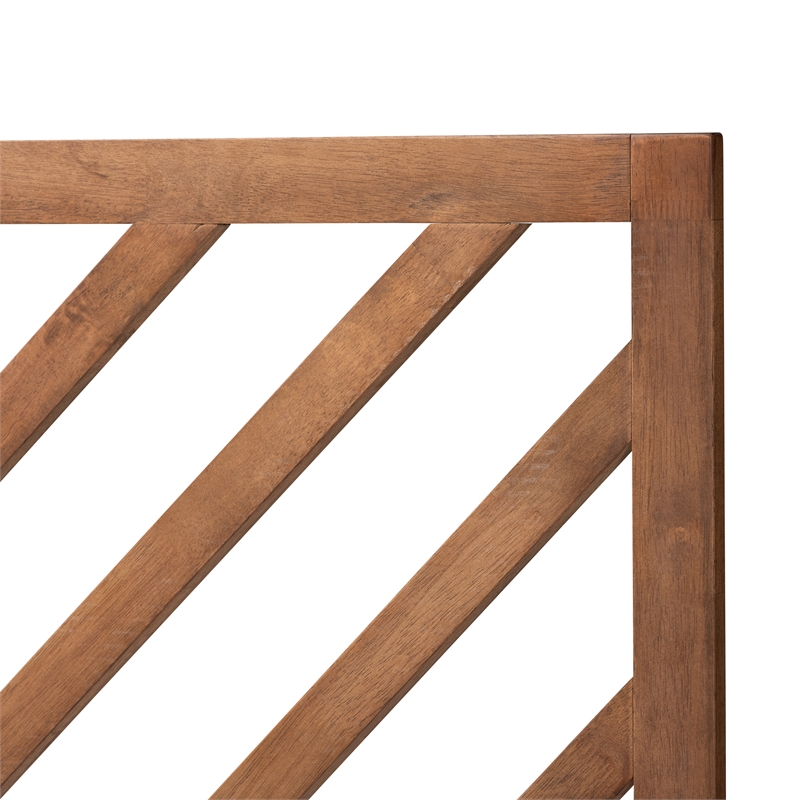 Baxton Studio Belisma Ash Walnut Finished Wood King Size Headboard