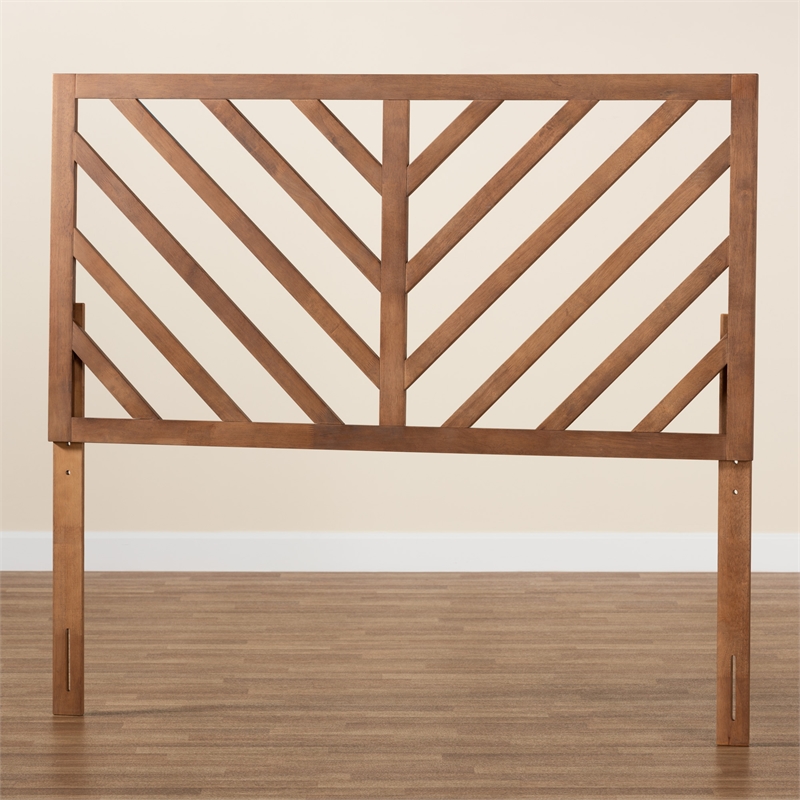 Baxton Studio Belisma Ash Walnut Finished Wood Queen Size Headboard