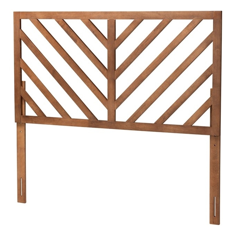 Baxton Studio Belisma Ash Walnut Finished Wood Queen Size Headboard
