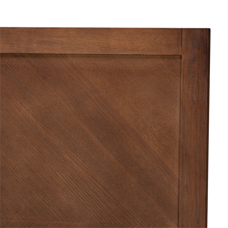 Baxton Studio Terrian Ash Walnut Finished Wood Queen Size Headboard