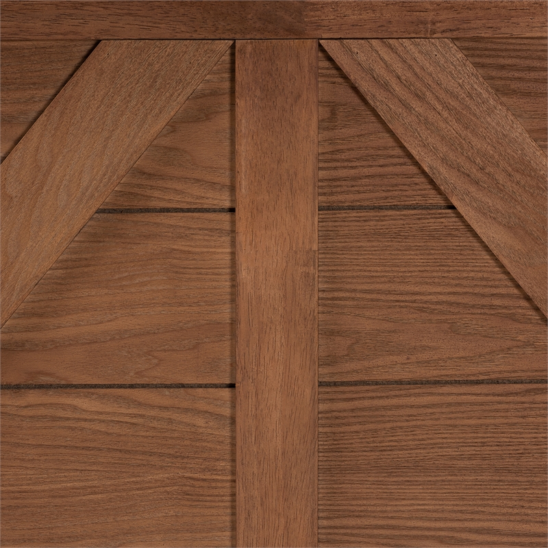 Baxton Studio Yorick Ash Walnut Finished Wood Queen Size Headboard