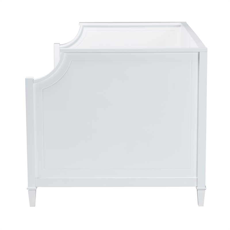 Baxton Studio Lowri White Finished Wood Twin Size 3-Drawer Daybed