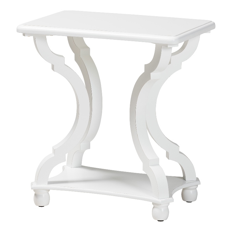 Baxton Studio Cianna Classic and Traditional White Wood End Table