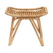 Baxton Studio Earvin Modern Bohemian Natural Brown Rattan Footstool