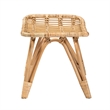 Baxton Studio Earvin Modern Bohemian Natural Brown Rattan Footstool