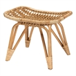 Baxton Studio Earvin Modern Bohemian Natural Brown Rattan Footstool