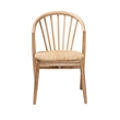 Baxton Studio Kobe Natural Brown Finished Wood and Rattan Dining Chair