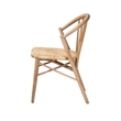 Baxton Studio Kobe Natural Brown Finished Wood and Rattan Dining Chair