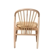 Baxton Studio Kobe Natural Brown Finished Wood and Rattan Dining Chair