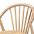 Baxton Studio Kobe Natural Brown Finished Wood and Rattan Dining Chair