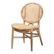 Baxton Studio Osaka Modern Bohemian Natural Brown Rattan Dining Chair