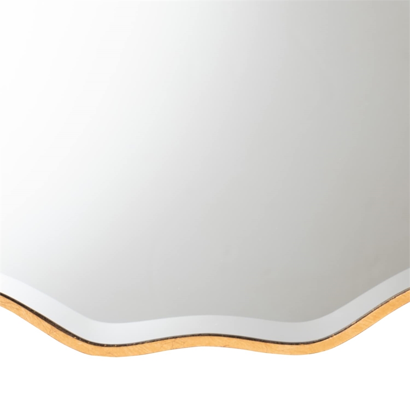 Baxton Studio Weston Antique Goldleaf Finished Wood Accent Wall Mirror