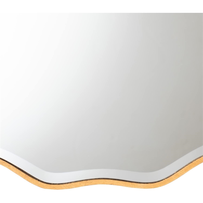 Baxton Studio Weston Antique Goldleaf Finished Wood Accent Wall Mirror