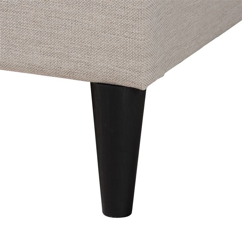 Baxton Studio Casol Beige Fabric Upholstered Queen Size Platform Bed