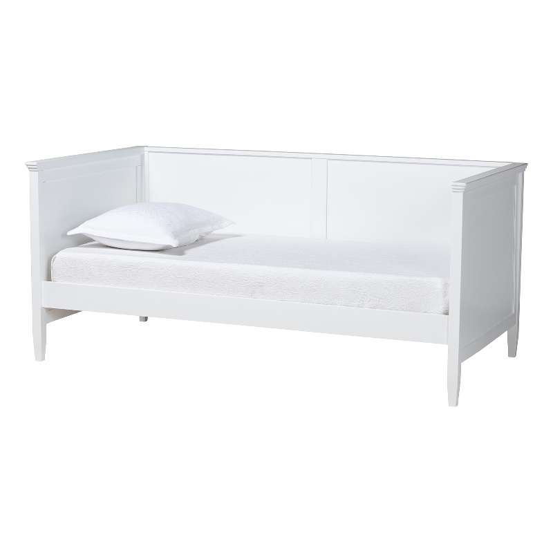 Baxton Studio Viva Classic and Traditional White Finished Wood Twin Size Daybed