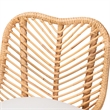 Baxton Studio Arween Modern Bohemian Natural Brown Rattan Dining Chair