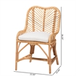 Baxton Studio Arween Modern Bohemian Natural Brown Rattan Dining Chair
